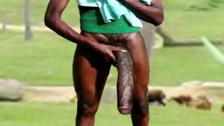 Огромный черный член